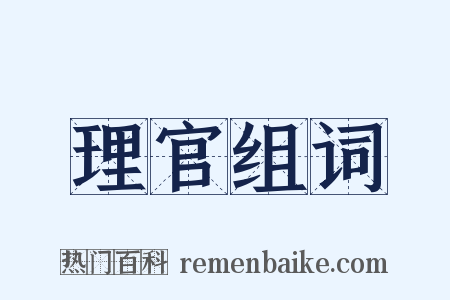 理官组词是什么意思的图片